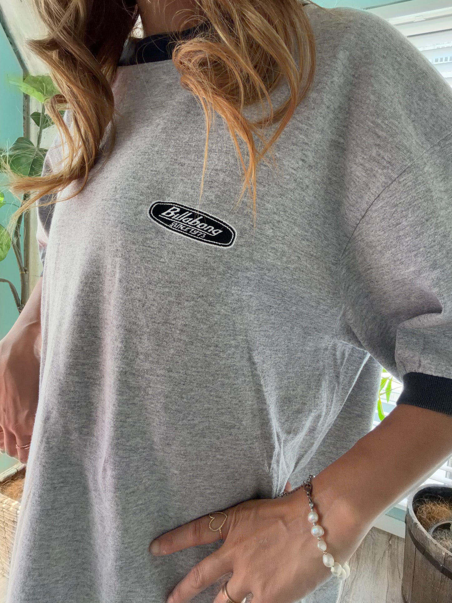 90's Billabong monotone surf tee made in USA size L