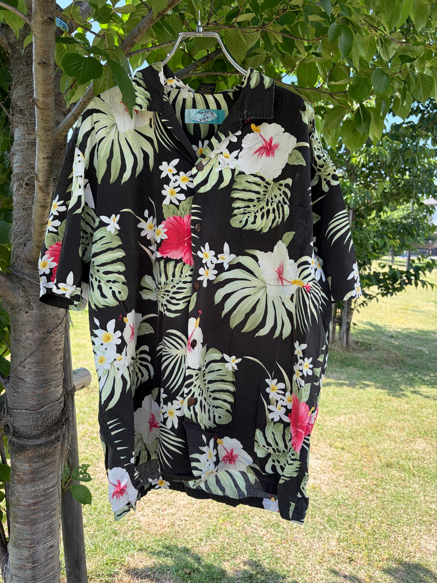 High surf All Over Pattan Cotton Aloha Shirt (men's XL)
