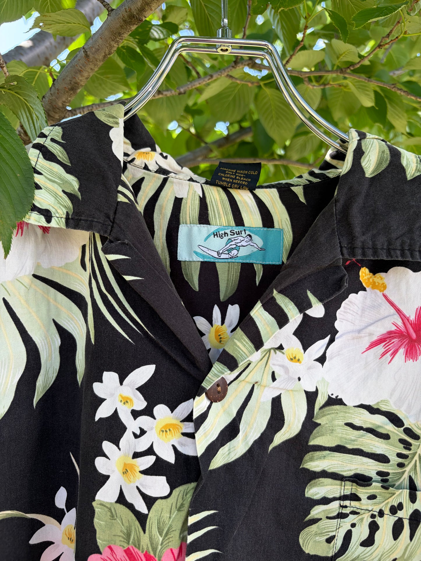 High surf All Over Pattan Cotton Aloha Shirt (men's XL)