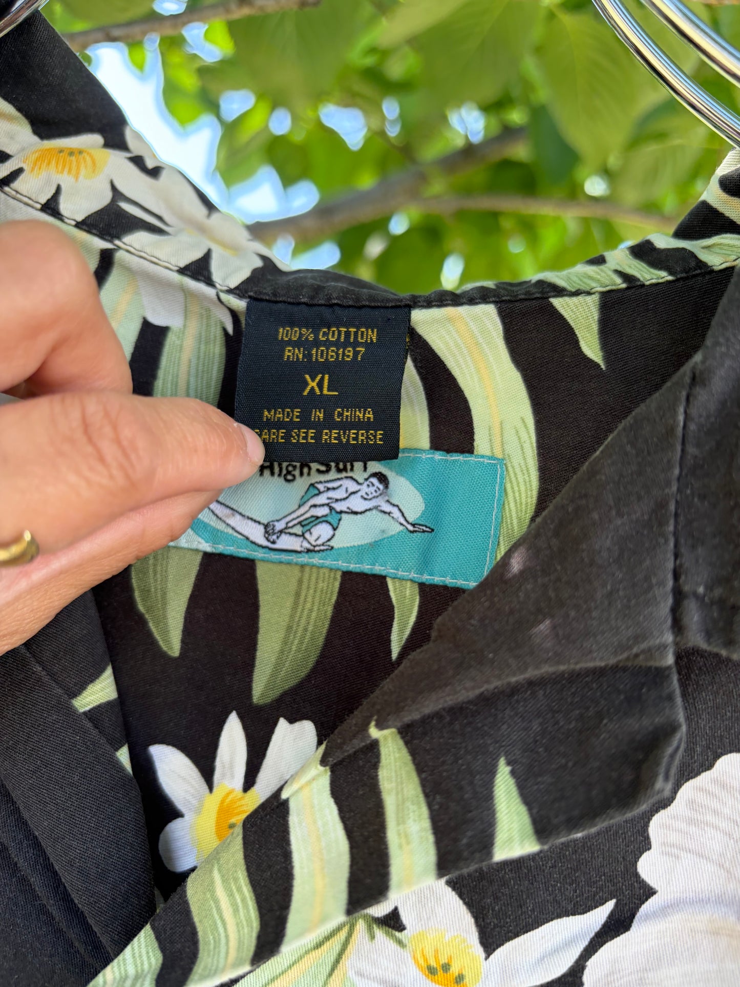 High surf All Over Pattan Cotton Aloha Shirt (men's XL)
