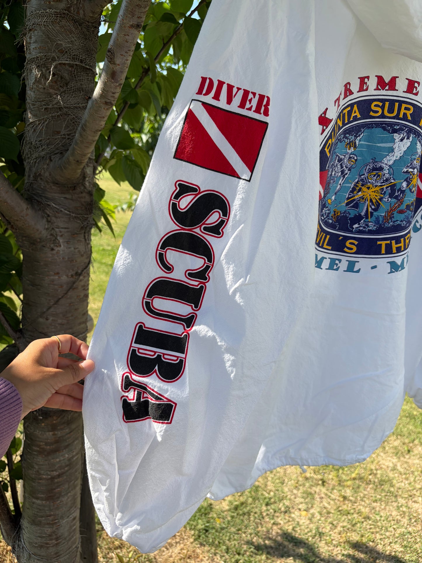 00's Extreme Dive Cozumel Mexico Beach Hoodie (men's XL)※うっすら汚れあり