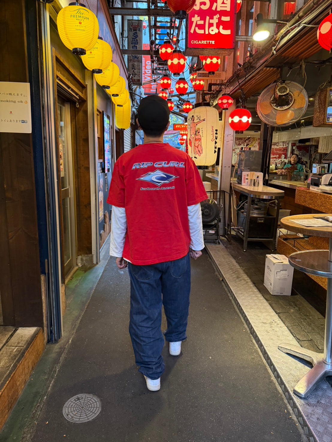 00's Ripcurl Surf Board Australia Print Tee men's L相当