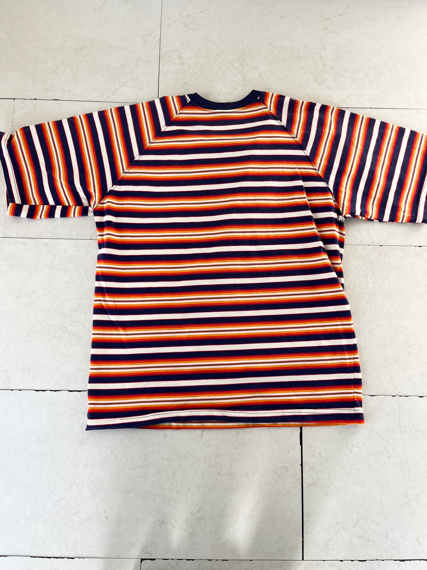 【vintage】90's Hang ten Surf Striped design T-shirt Made in USA(men's L)