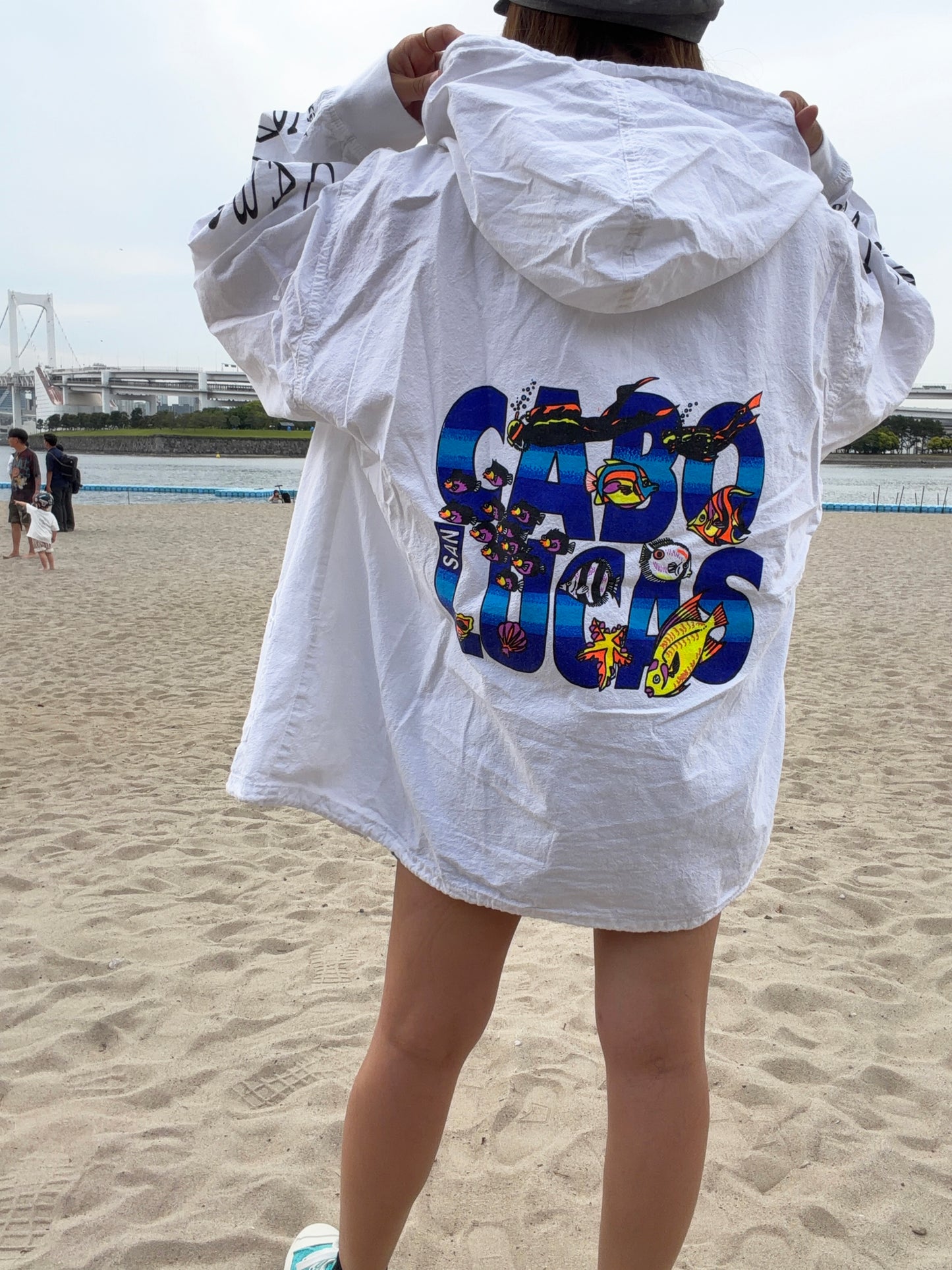 Cabo San Locas Beach Hoodie size 42 (men's XL相当)※前身頃シミあり