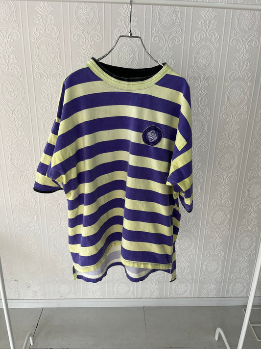 【Quiksilver】80's vintage Quiksilver striped T-shirt Made in USA(men's L)