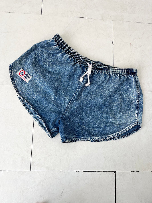 easy life chemical wash denim short pants (size M)