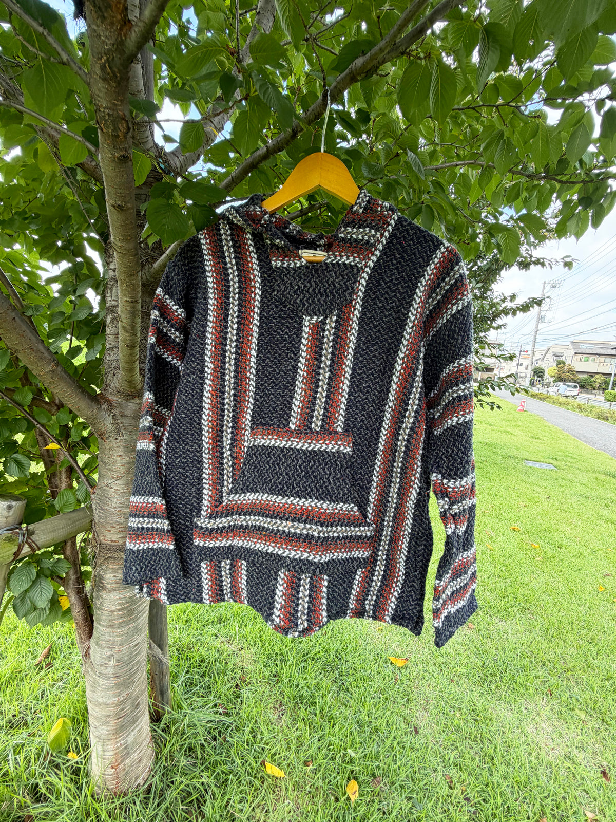 Baja Joe Black Multi Stripe Baja Hoodie (size M)