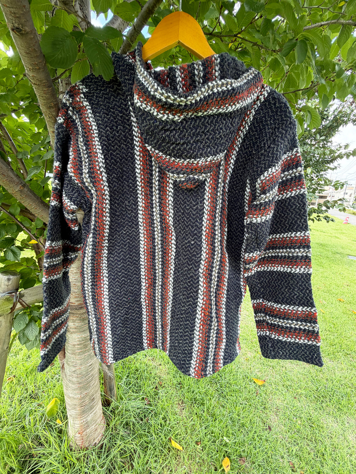 Baja Joe Black Multi Stripe Baja Hoodie (size M)