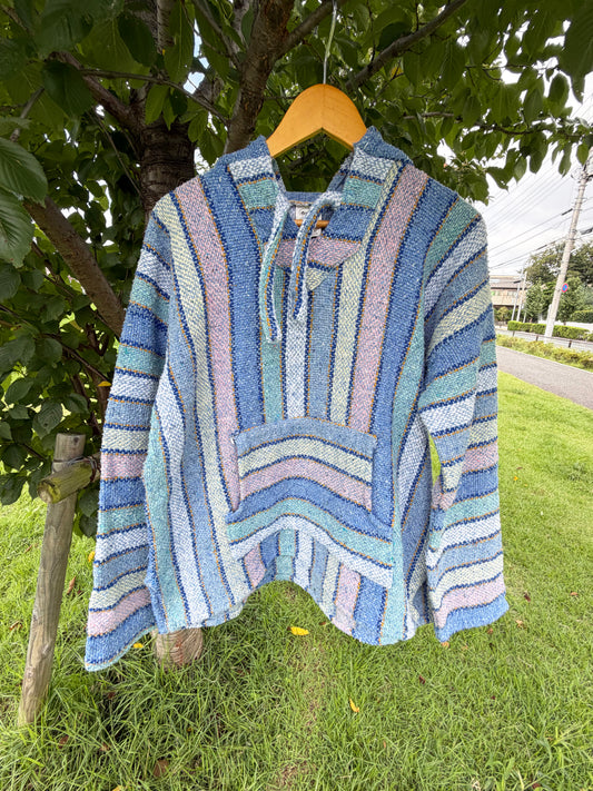 Textiles Pastel Multi stripe Baja Hoodie (size M)