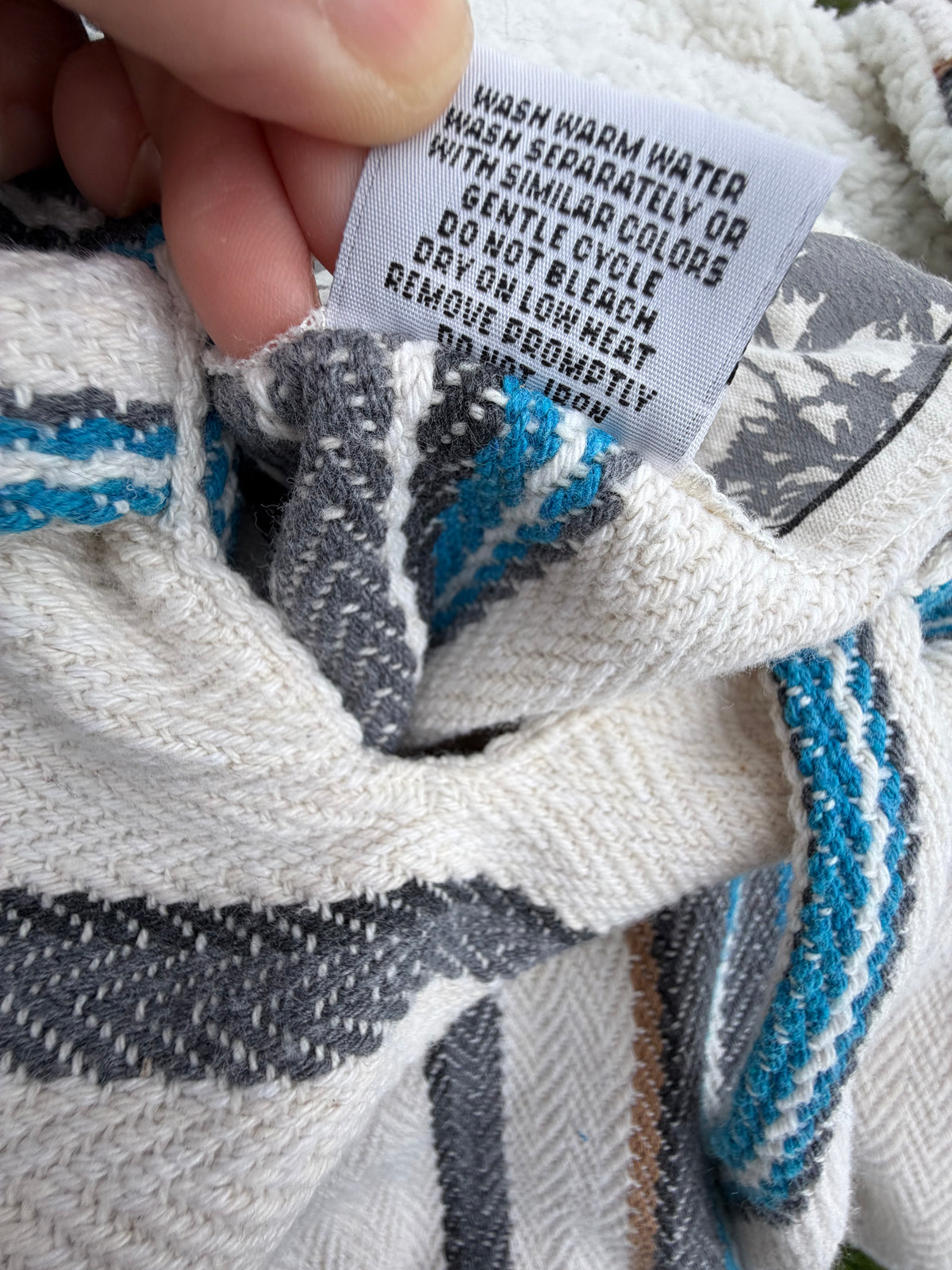 Senor Lopez Ivory Multi Stripe Baja Hoodie size M