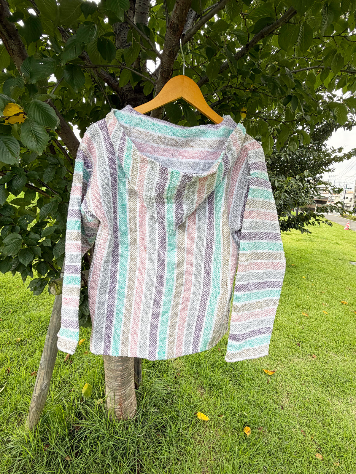 Curiosidades San José Pastel Multi Stripe Baja Hoodie  (size S)