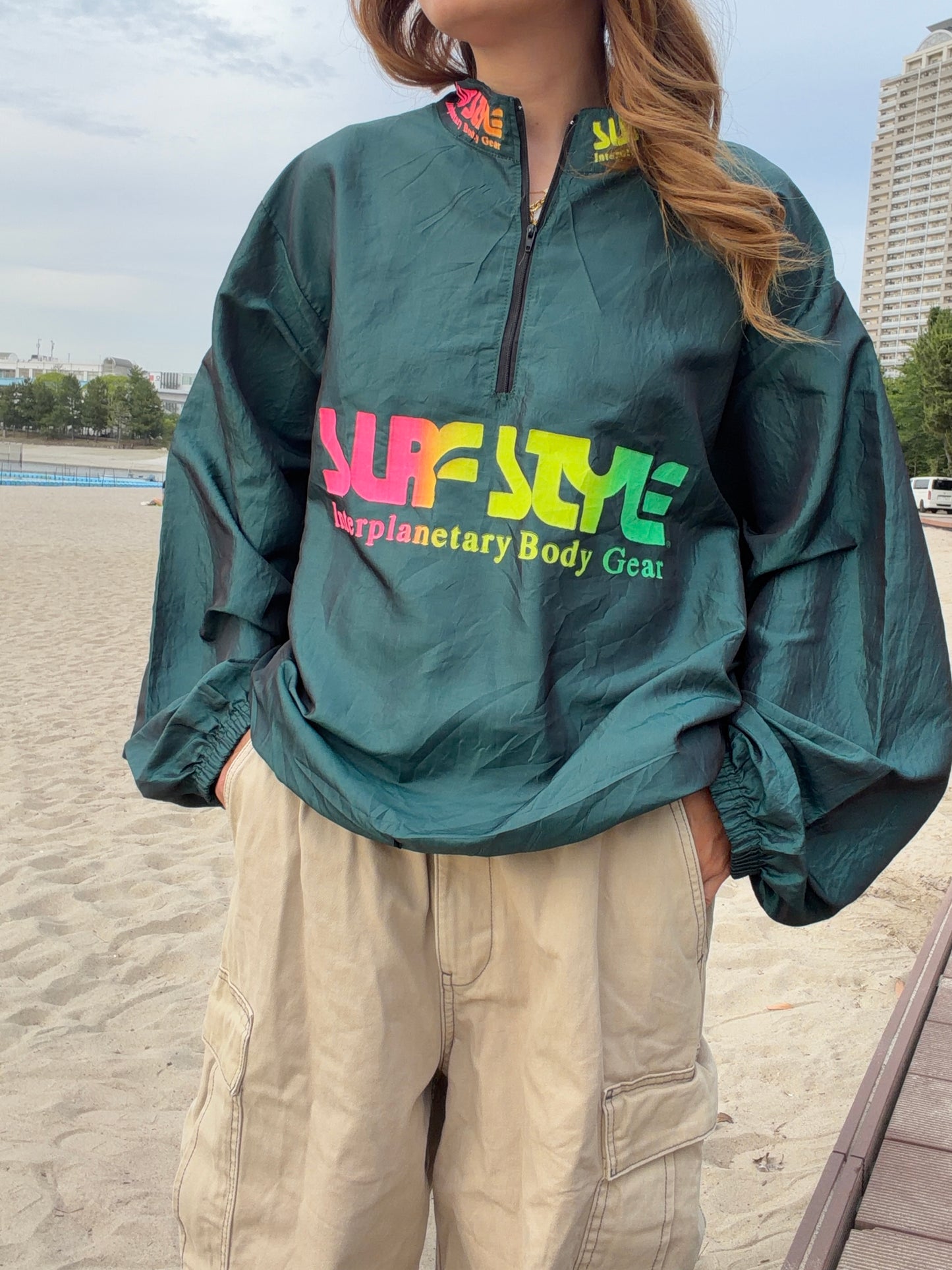 90's Surf Style Nylon Pullover onesize