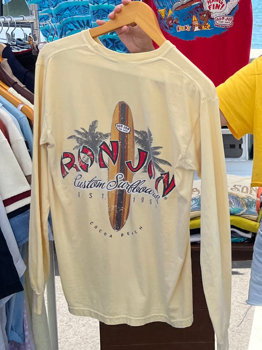 00's Ronjon Surf Shop Custom Surf Boards Cocoa Beach Long Sleeve T-shirt (men's S相当 )