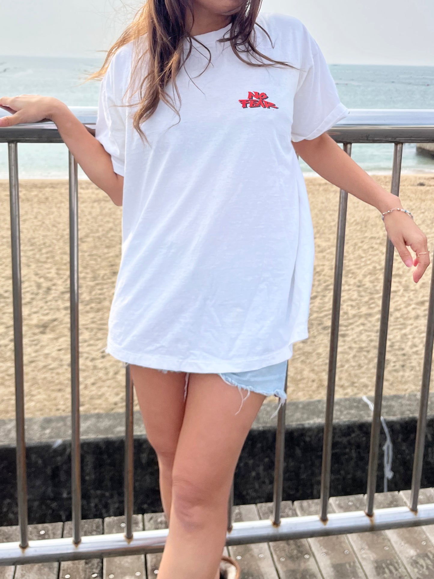 90's NO FEAR Takin' The Bull By the Horns! Tee (men's M相当)