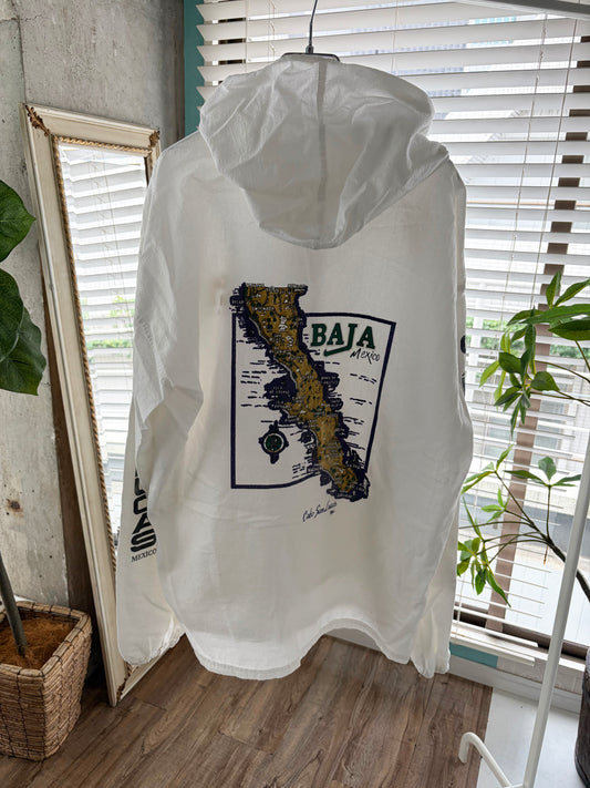 Baja Mexico Map Cabo San Lucas Beach Hoodie (men's L相当)