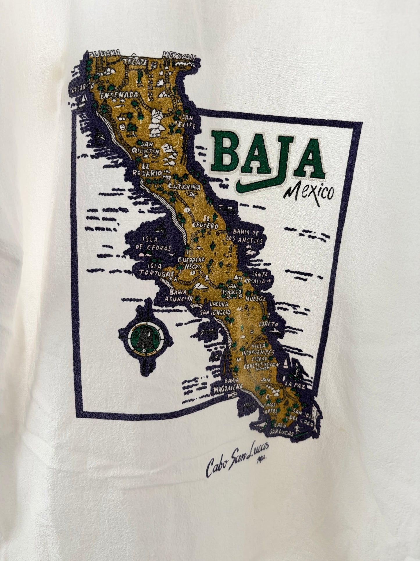Baja Mexico Map Cabo San Lucas Beach Hoodie (men's L相当)