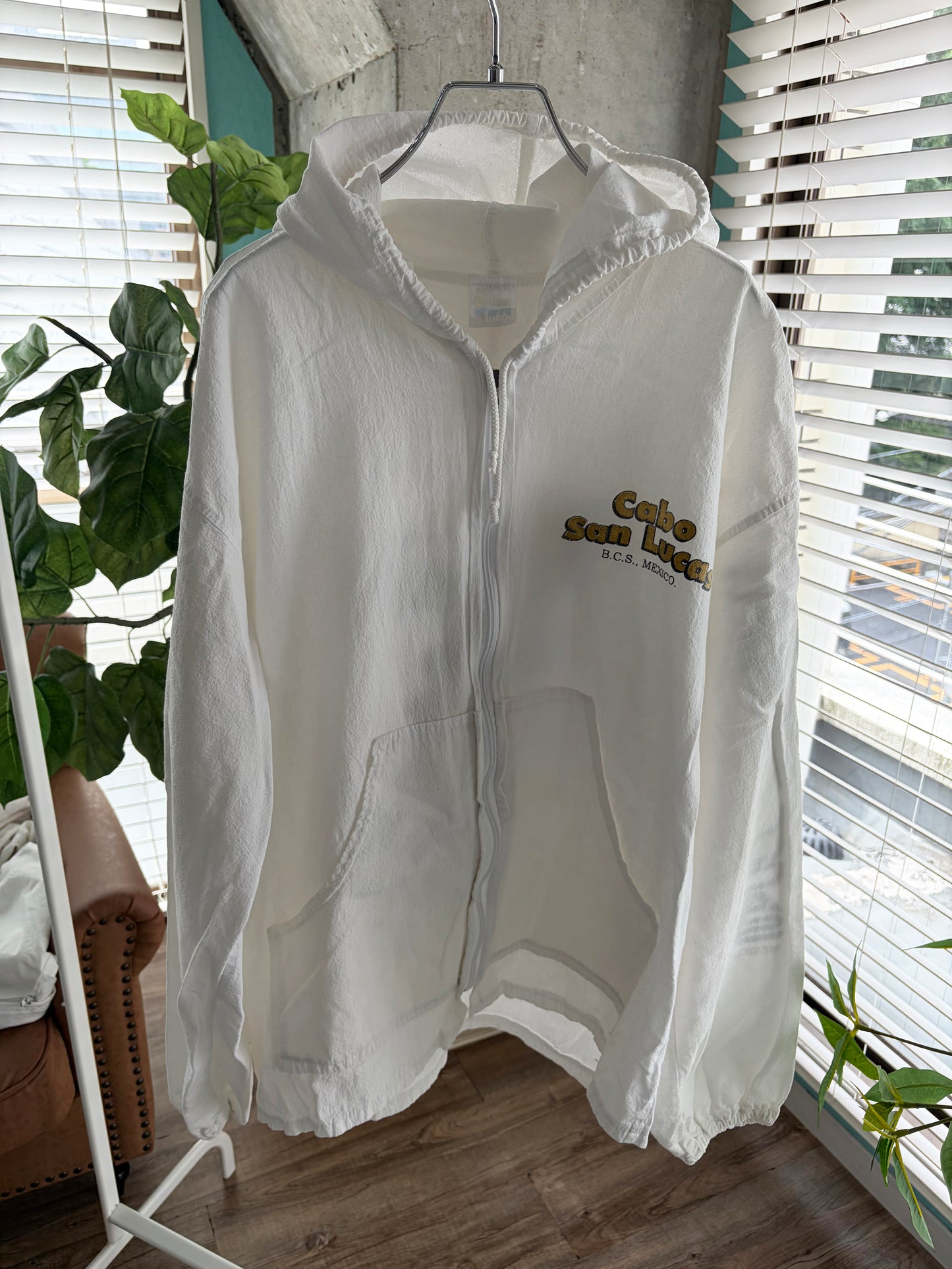 Baja Mexico Map Cabo San Lucas Beach Hoodie (men's L相当)