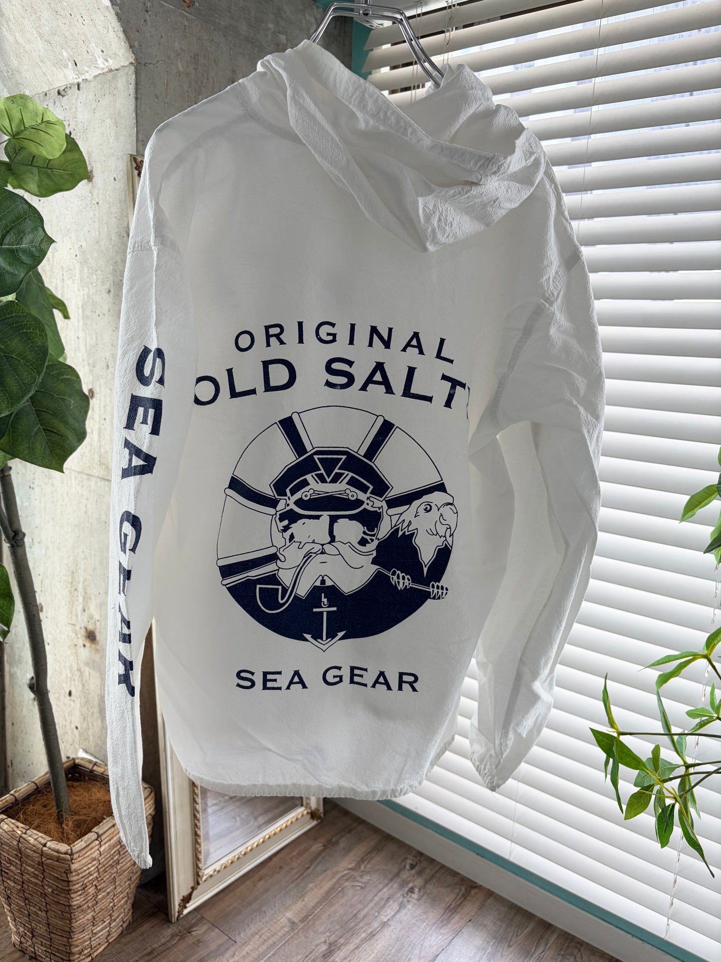 Original Old Salty Sea Gear Beach Zip-UP Hoodie men's S