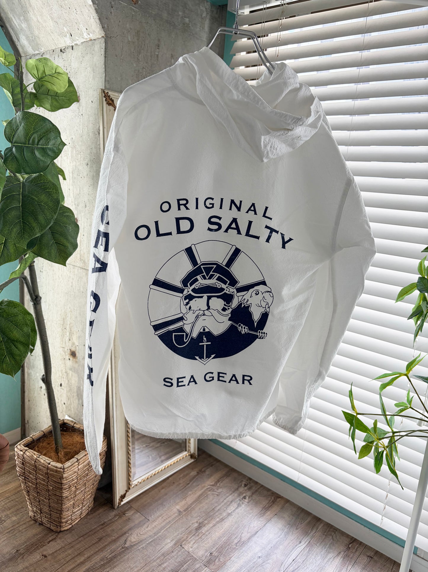 Original Old Salty Sea Gear Beach Zip-UP Hoodie men's S