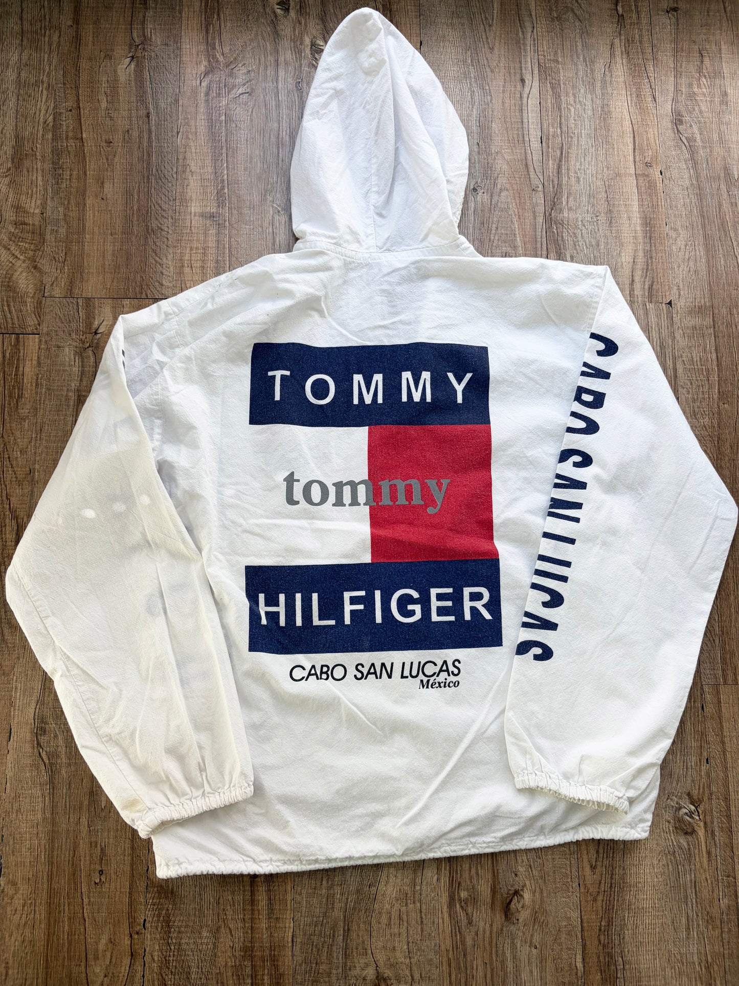 Tommy Hilfiger CABO SAN LUCAS MEXICO Cotton Beach Hoodie（men's M相当）※汚れあり