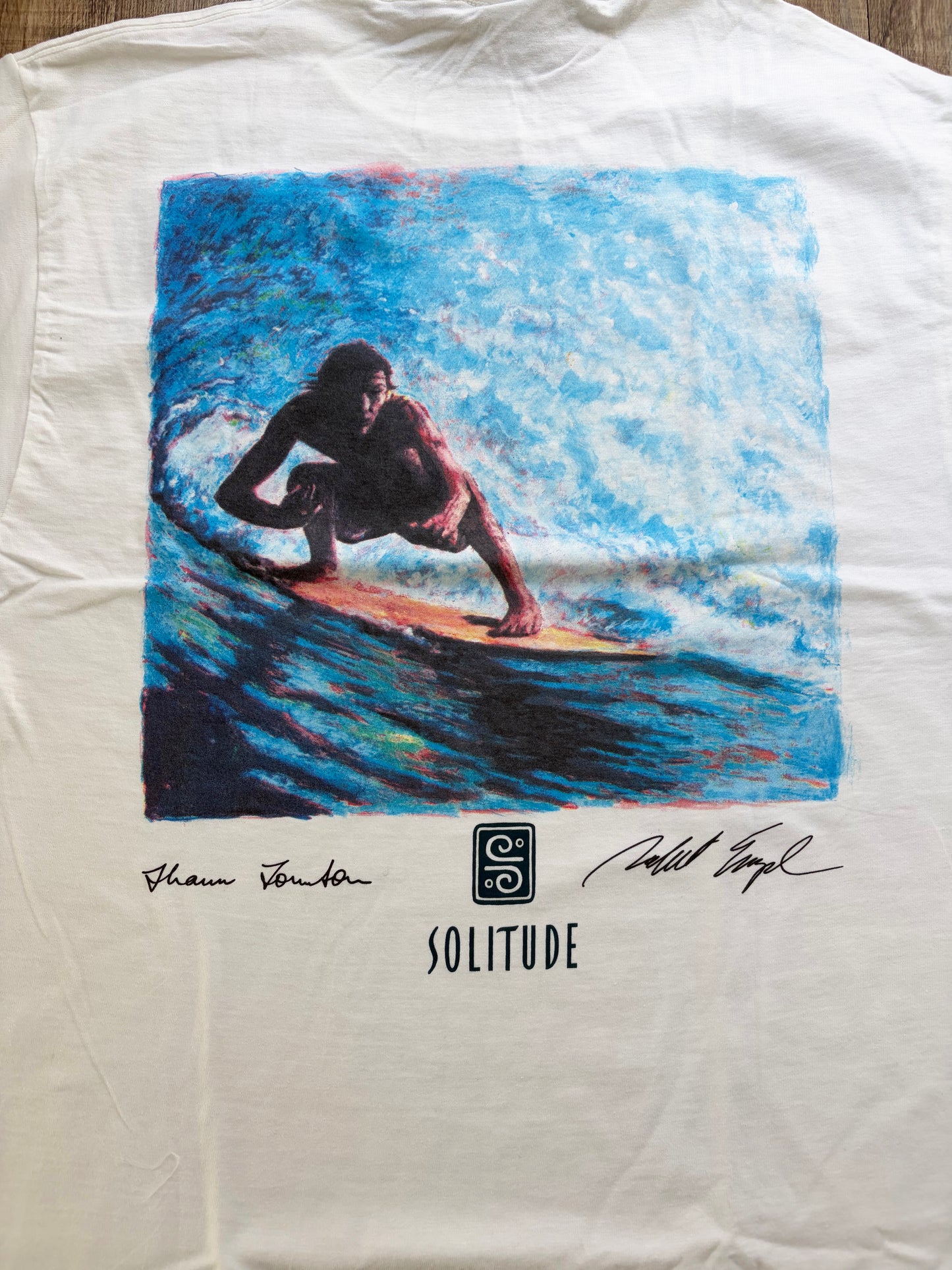 【Solitude】90's vintage surf the waterman series Shaun Tomson T-shirt （men's M）※カードなし