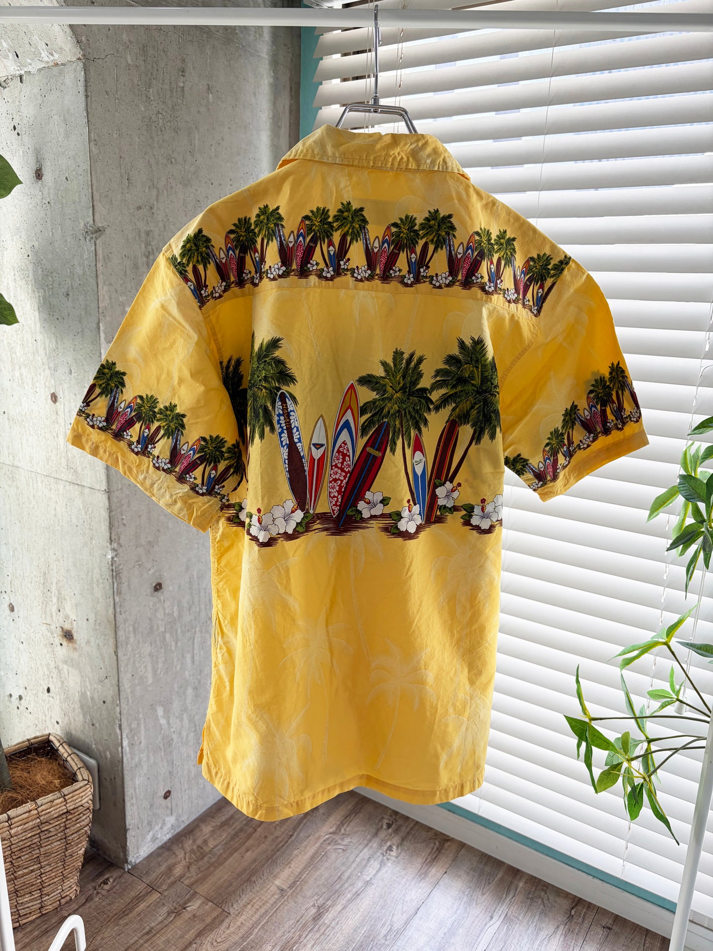 FAVANT Surf Board Pattan Cotton Aloha shirt (men's L)