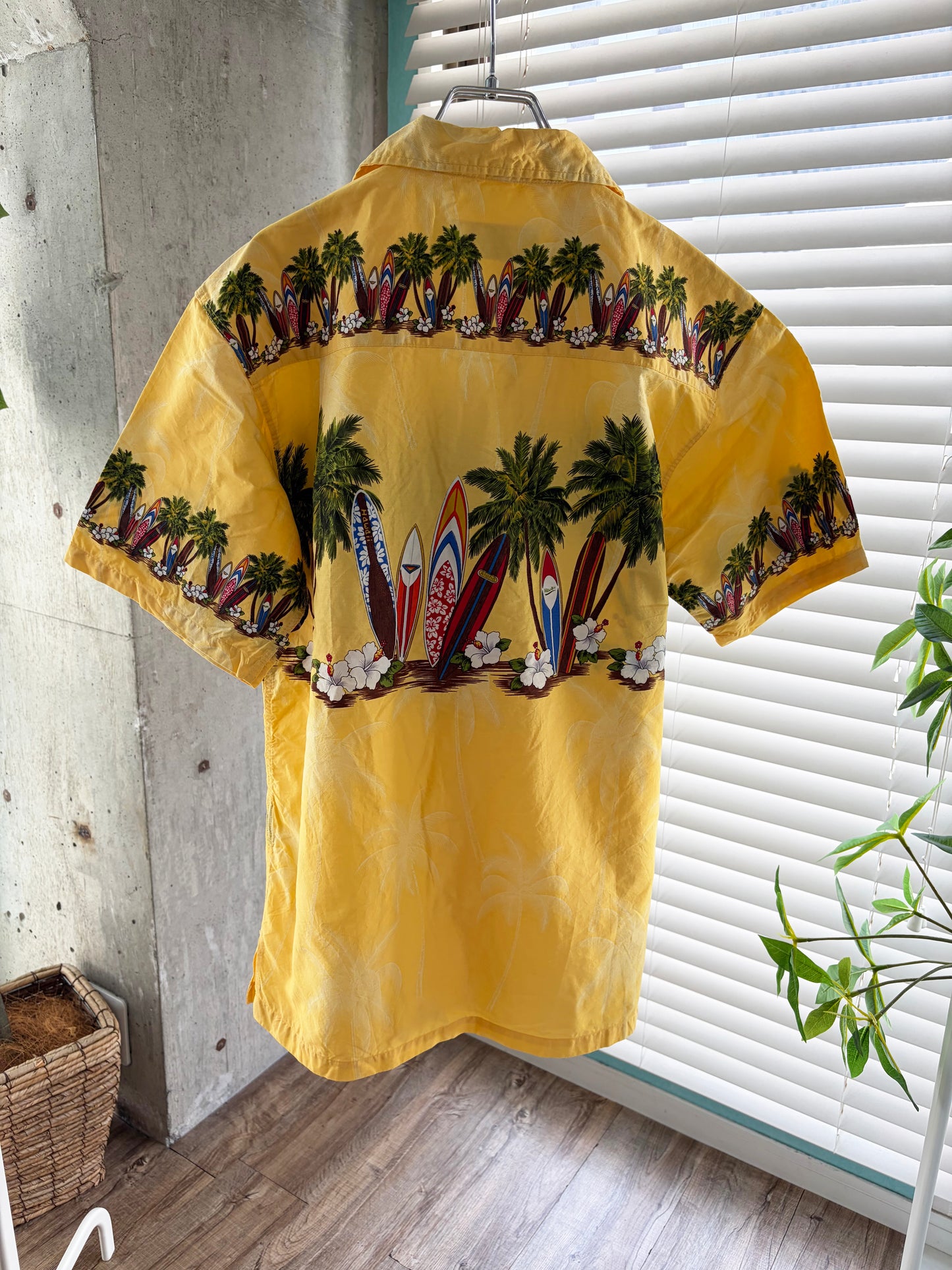 FAVANT Surf Board Pattan Cotton Aloha shirt (men's L)