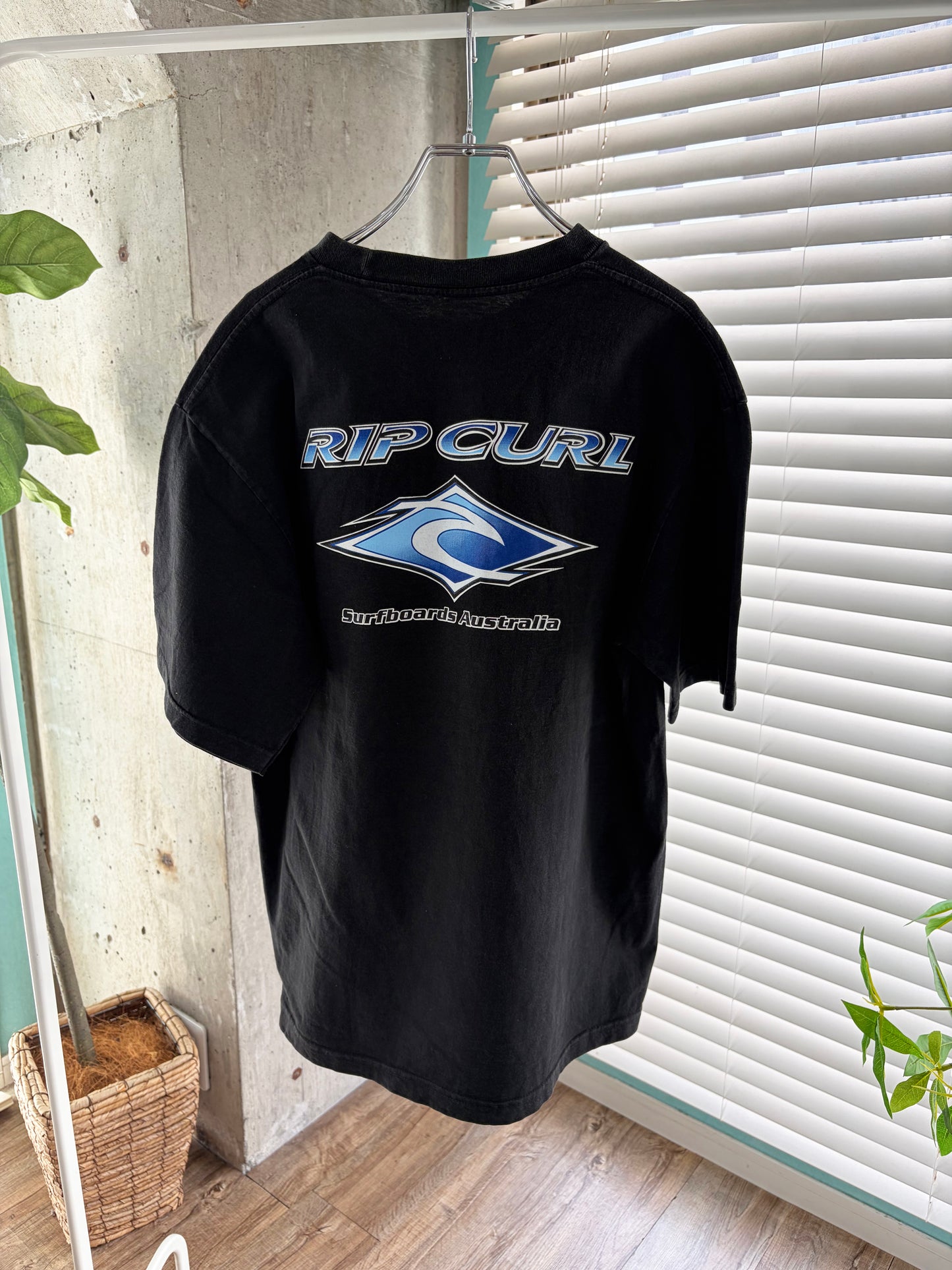 00's Ripcurl Ripcurl Surf Board Australia Print Tee Black men's L相当