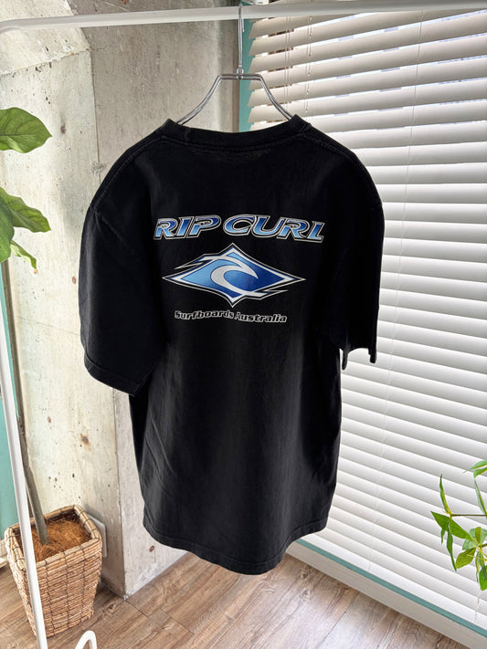 00's Ripcurl Ripcurl Surf Board Australia Print Tee Black men's L相当