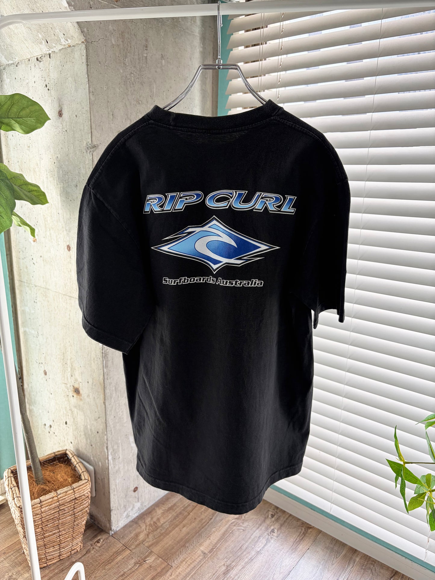 00's Ripcurl Ripcurl Surf Board Australia Print Tee Black men's L相当
