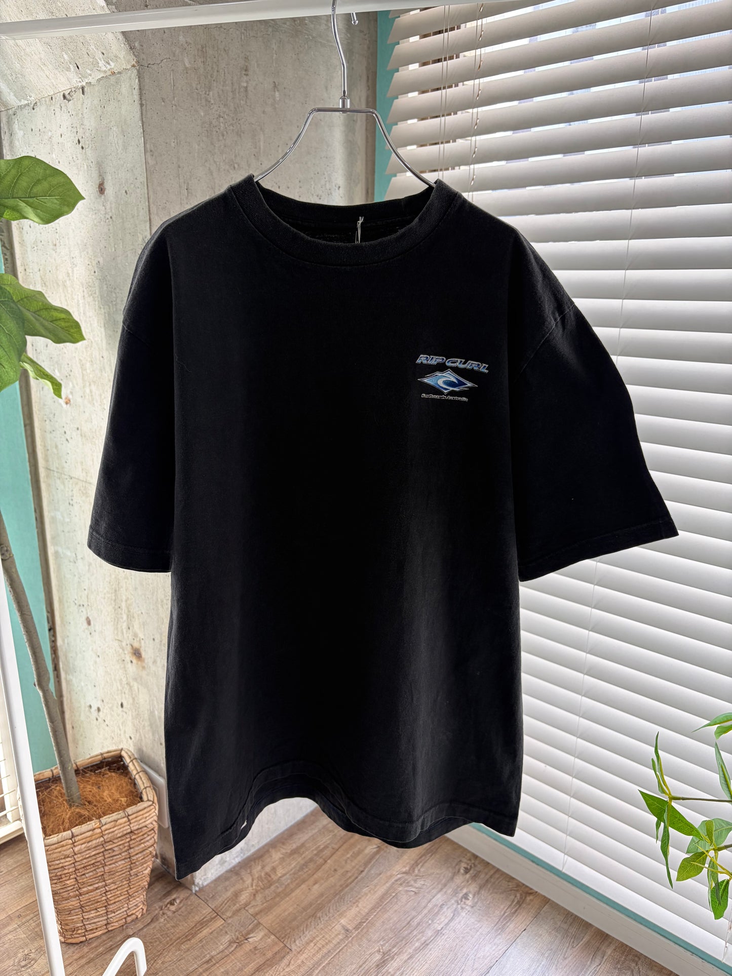 00's Ripcurl Ripcurl Surf Board Australia Print Tee Black men's L相当