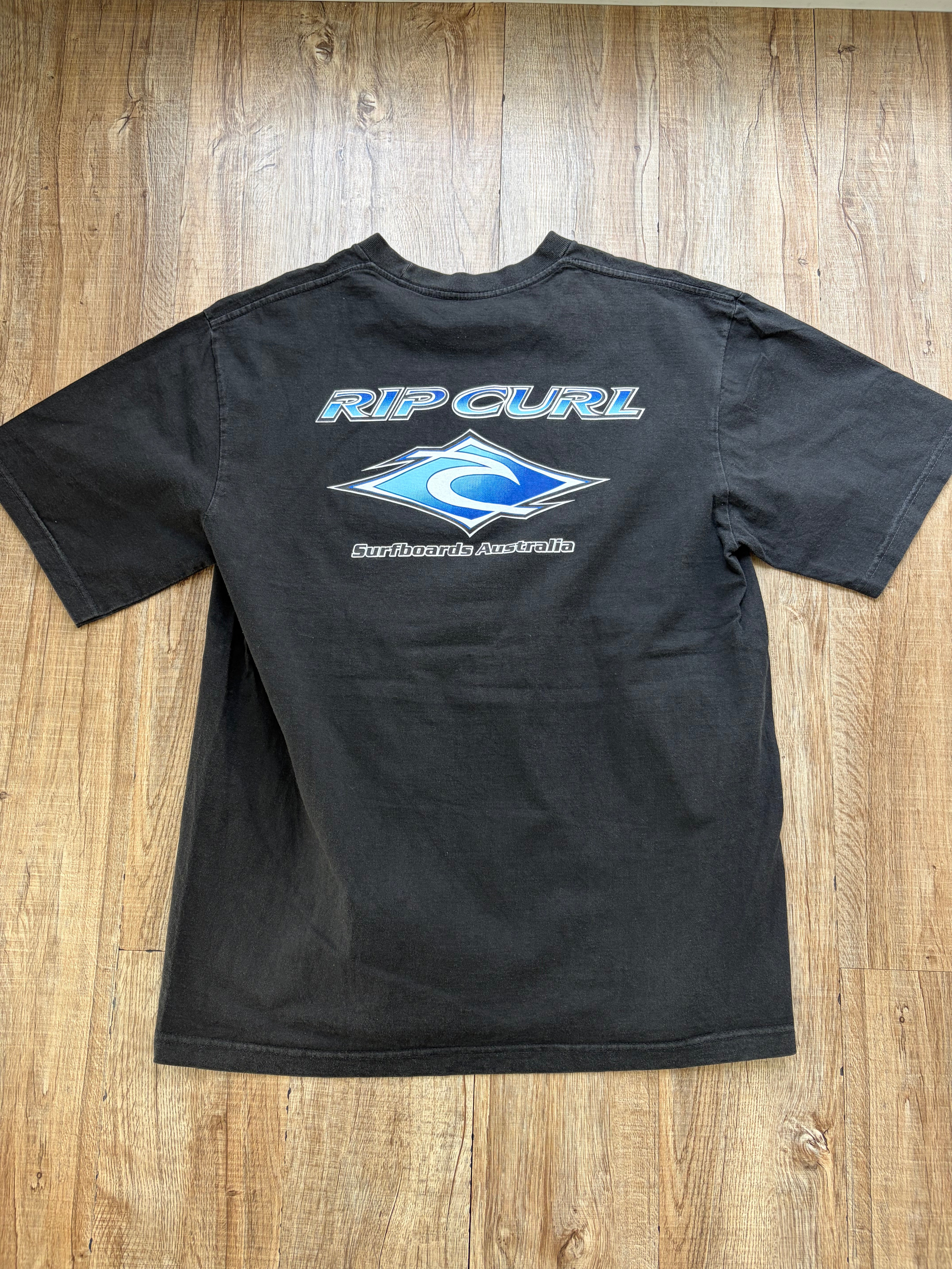 00's Ripcurl Ripcurl Surf Board Australia Print Tee Black men's L