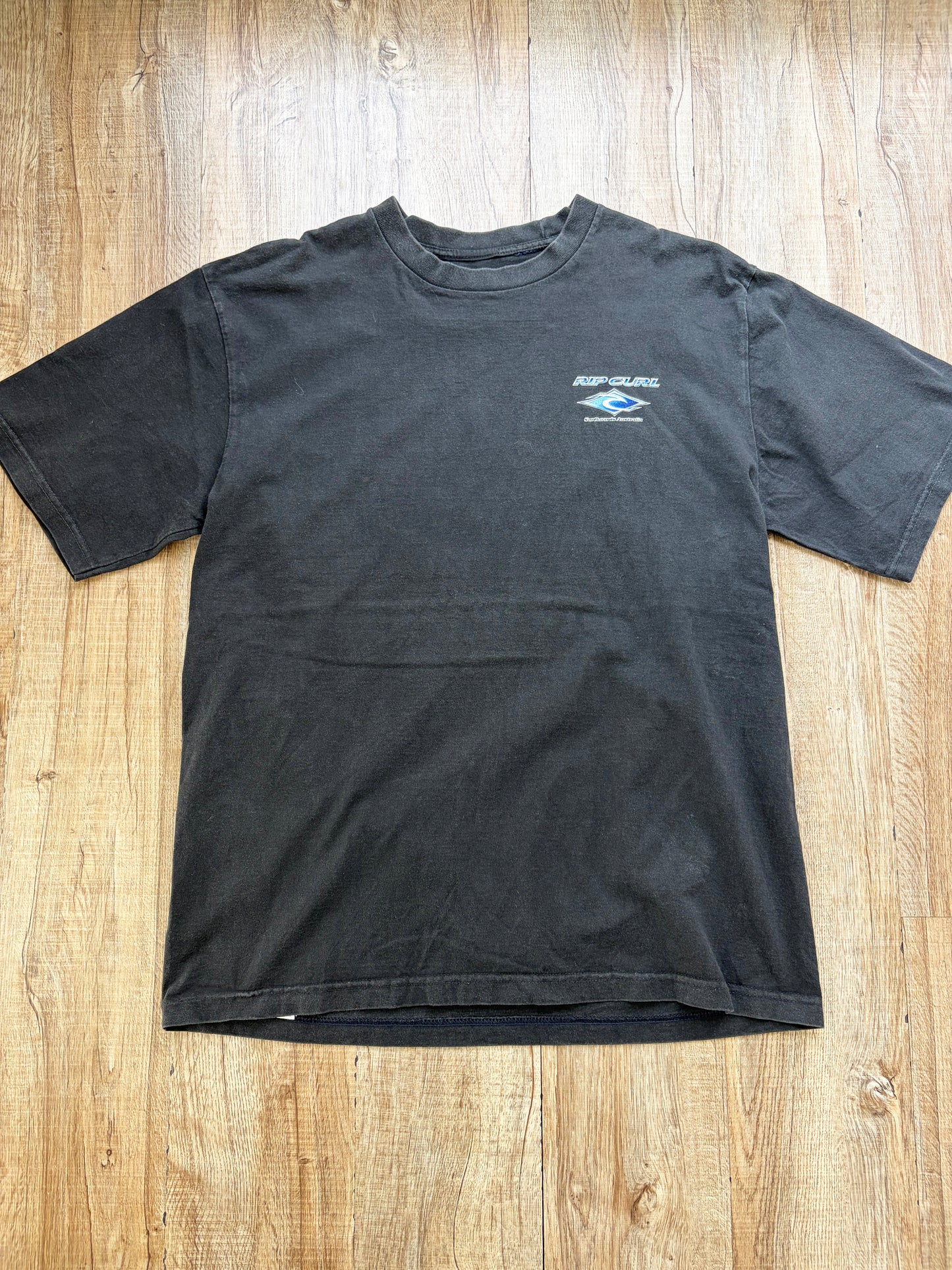 00's Ripcurl Ripcurl Surf Board Australia Print Tee Black men's L相当