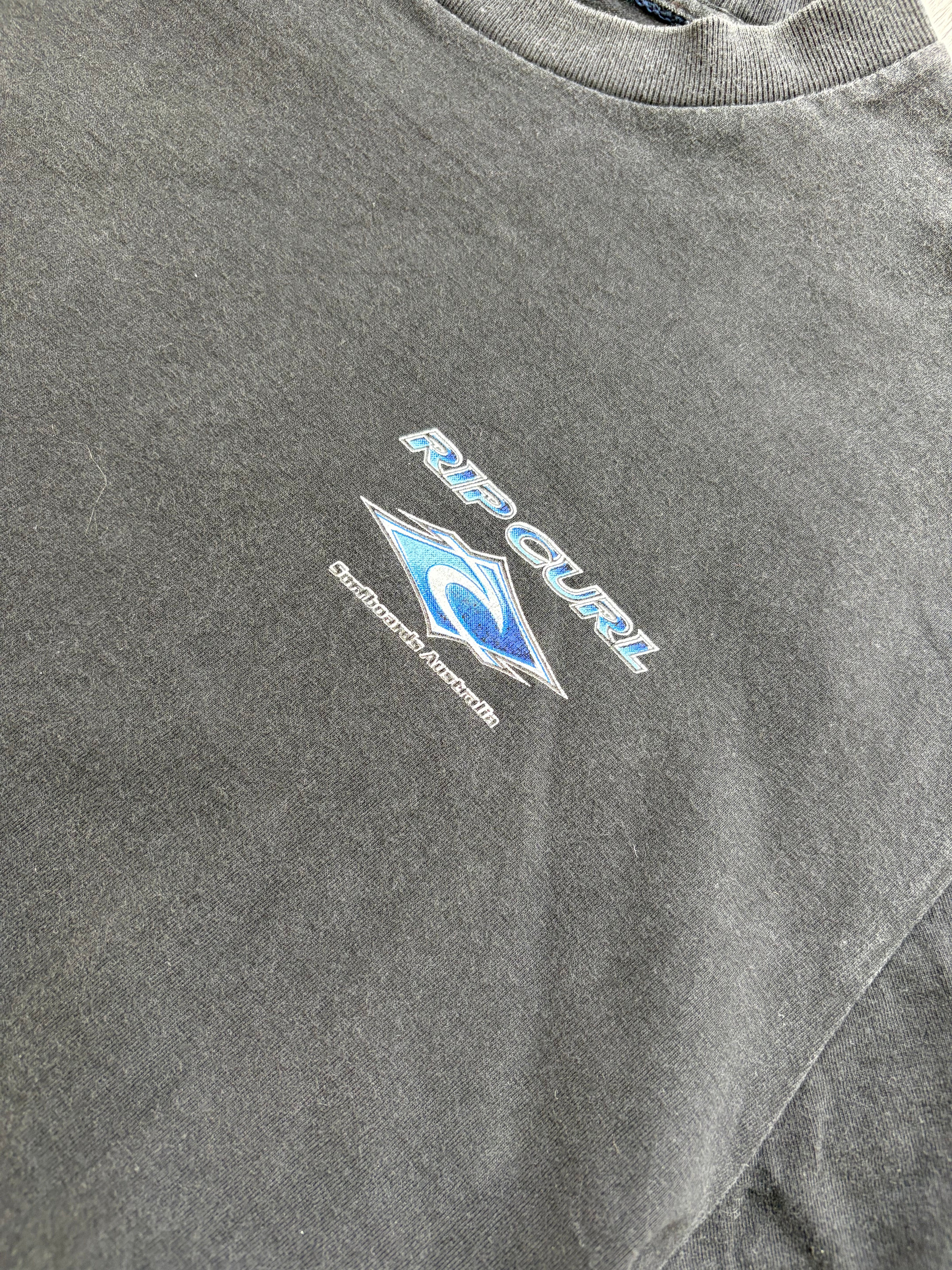 00's Ripcurl Ripcurl Surf Board Australia Print Tee Black men's L
