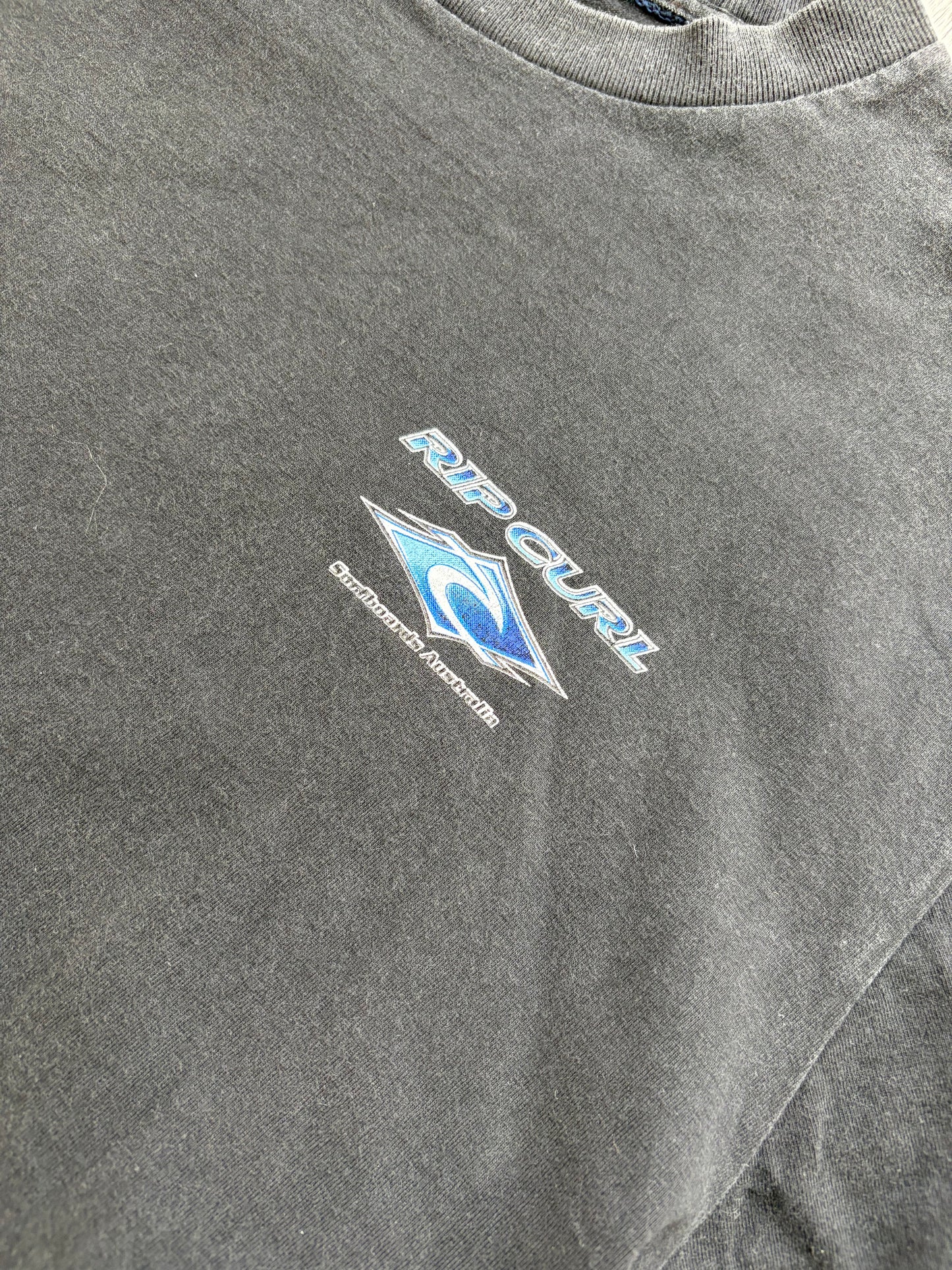 00's Ripcurl Ripcurl Surf Board Australia Print Tee Black men's L相当