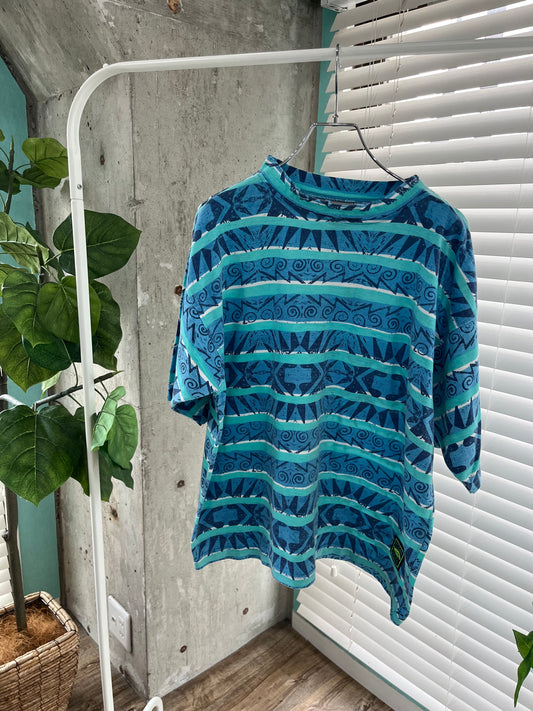 90s Ocean Pacific All-over pattern T-shirt men's S (実際のサイズM相当）