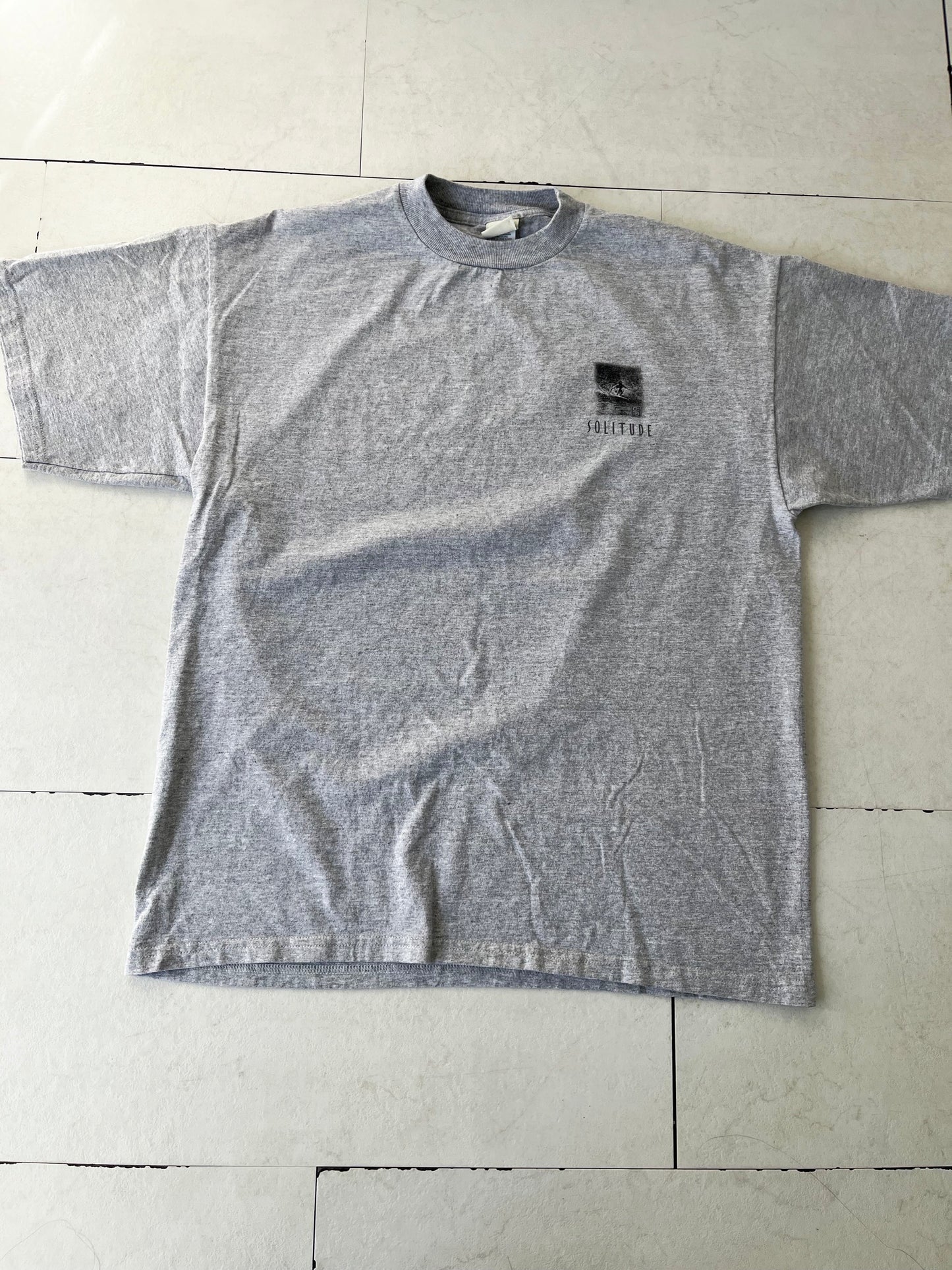 【Solitude】00's Y2K surf the waterman series john peck gray T-shirt（men's M）※カードあり