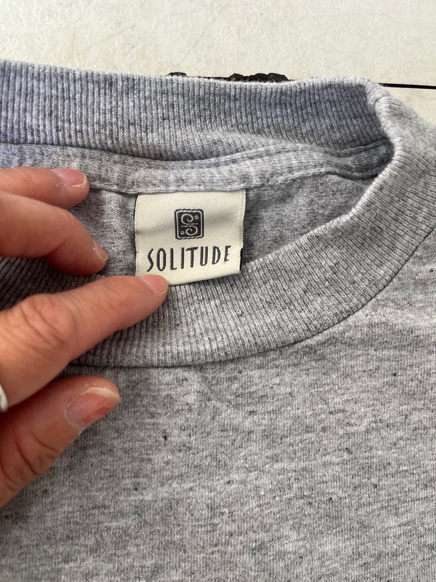 【Solitude】00's Y2K surf the waterman series john peck gray T-shirt（men's M）※カードあり