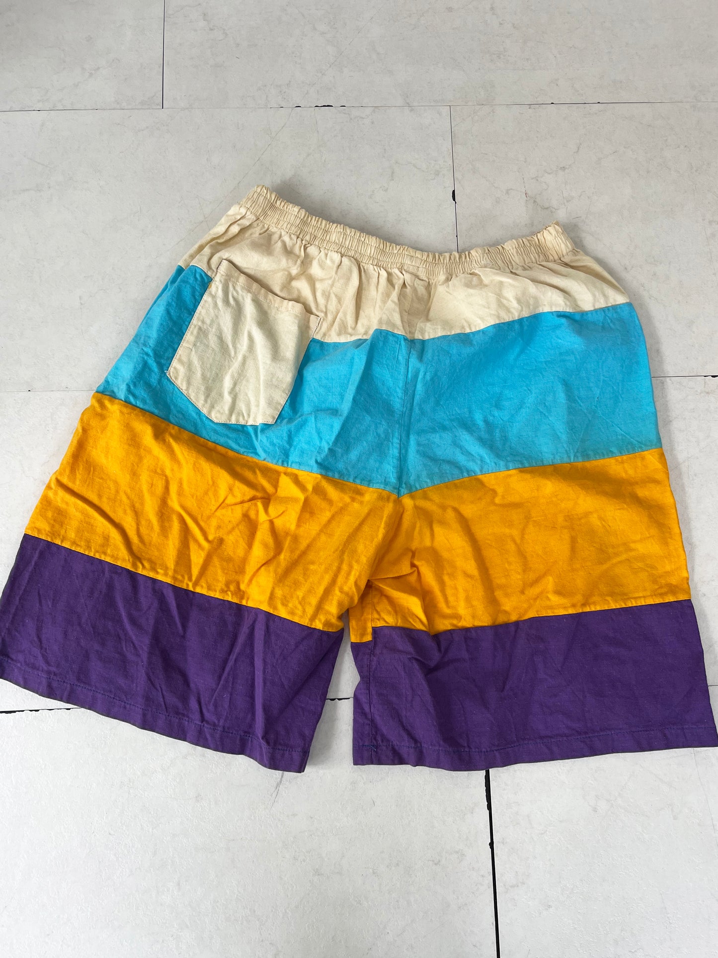 80's Euro vintage Poolside Cotton Beach Shorts (men's XL ※実際はmen's M-L相当)