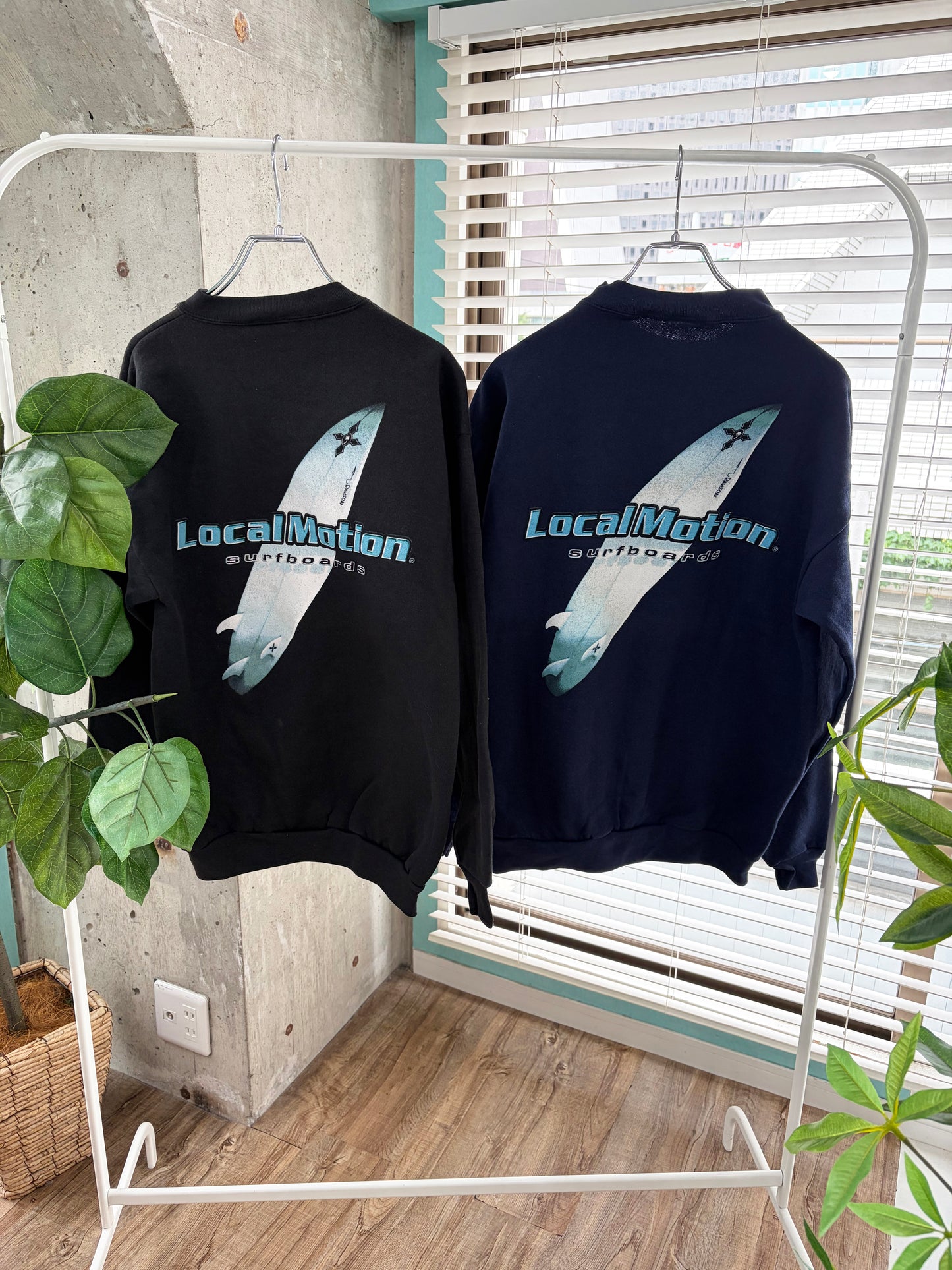 【Legend Surf Colleciton】90's Local Motion Surf Boards Sweat Shirts Made in USA Black Color size M