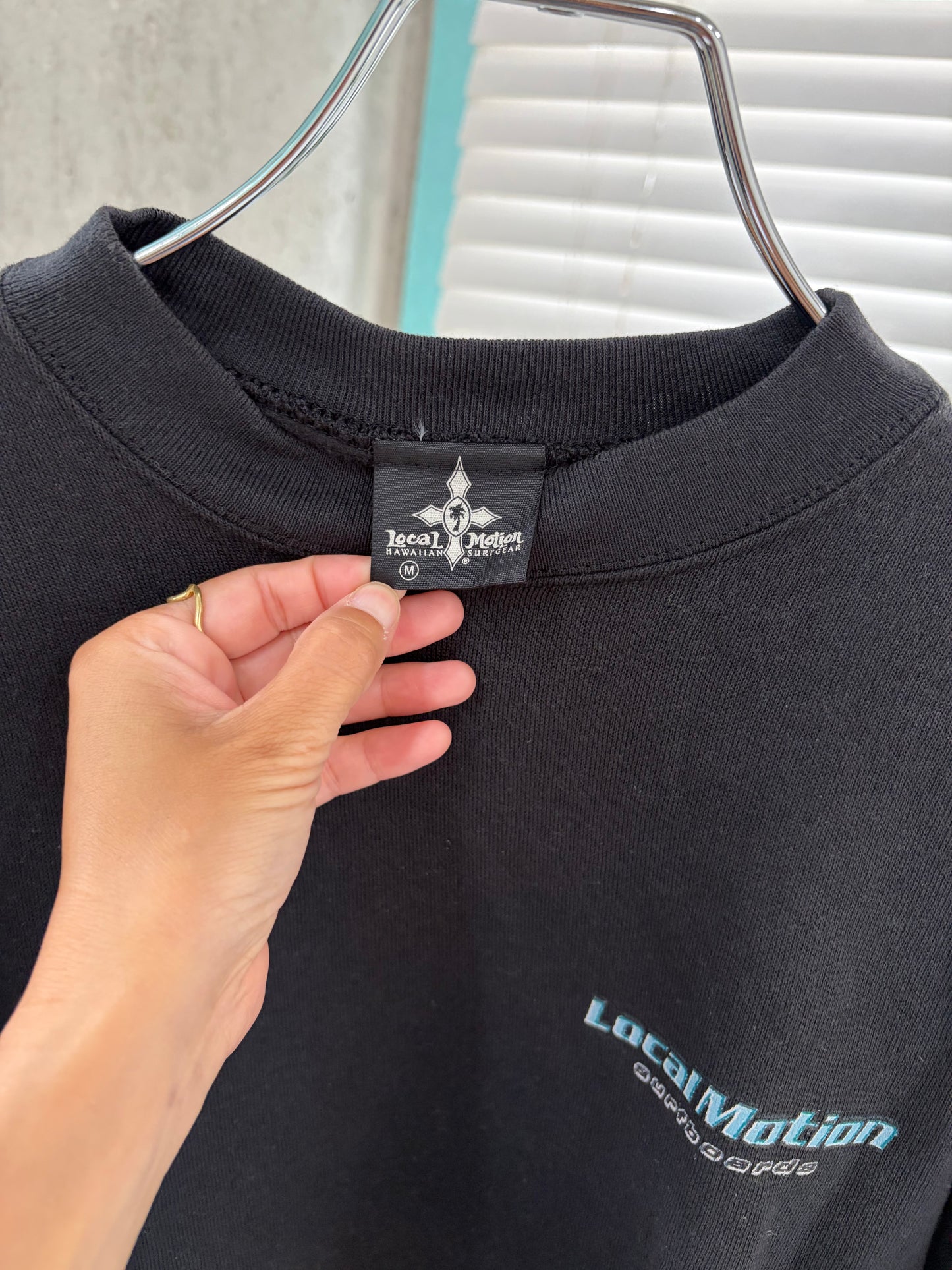 【Legend Surf Colleciton】90's Local Motion Surf Boards Sweat Shirts Made in USA Black Color size M