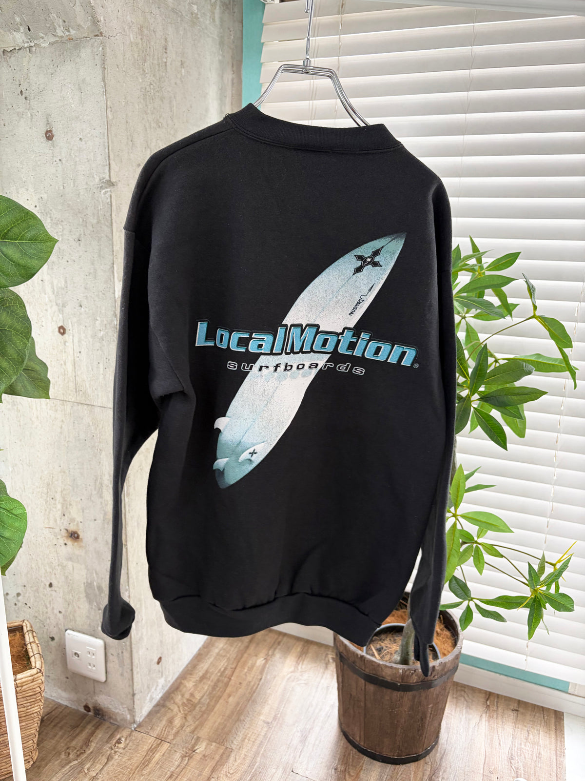 【Legend Surf Colleciton】90's Local Motion Surf Boards Sweat Shirts Made in USA Black Color size M