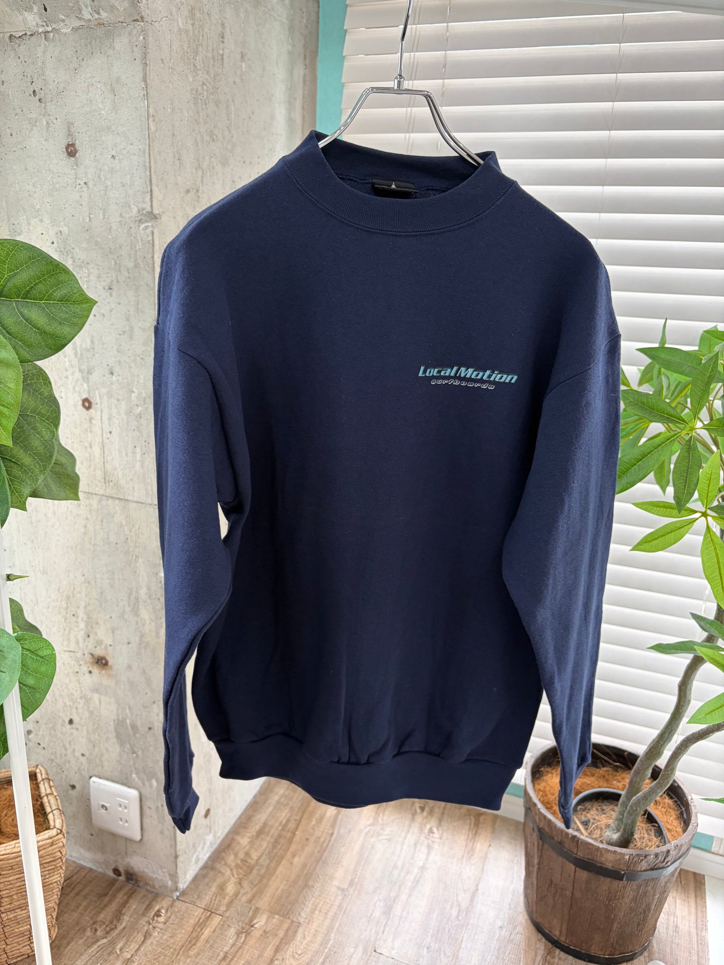 【Legend Surf Colleciton】90's Local Motion Surf Boards Sweat Shirts Made in USA Navy Color  size M