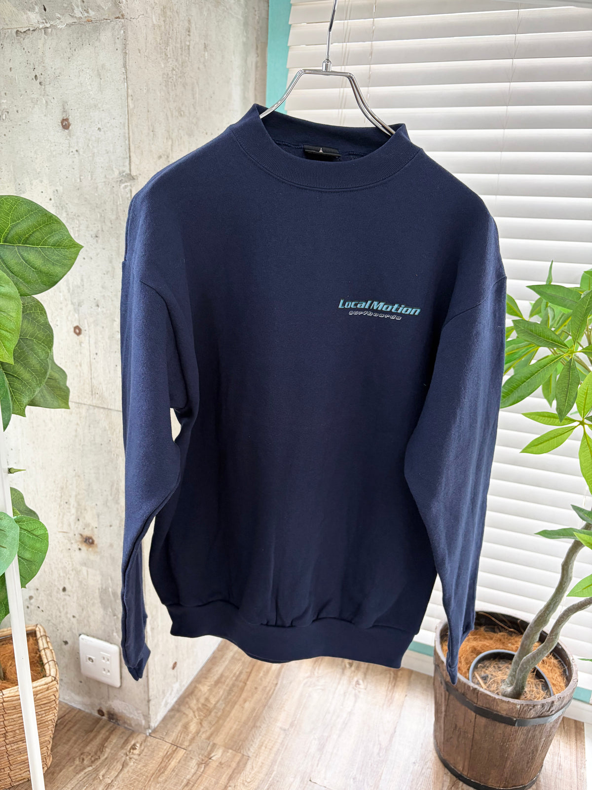 【Legend Surf Colleciton】90's Local Motion Surf Boards Sweat Shirts Made in USA Navy Color  size M