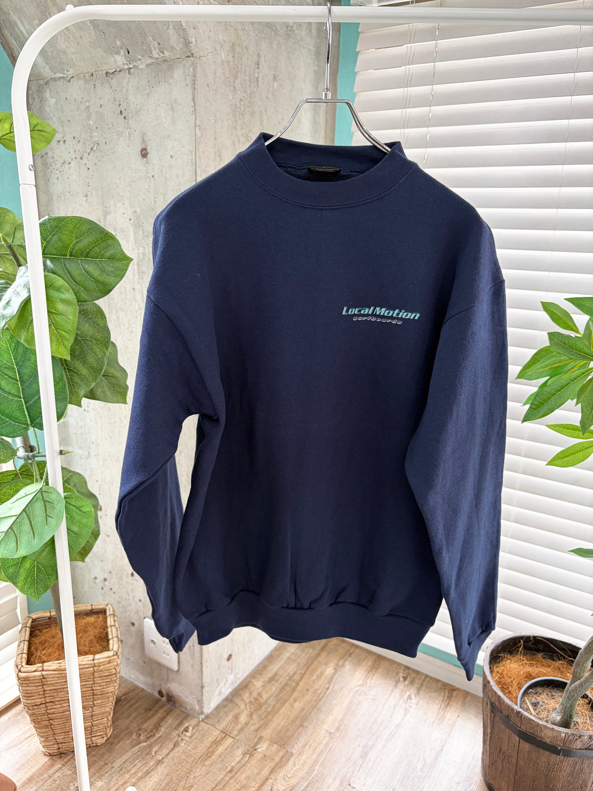 【Legend Surf Colleciton】90's Local Motion Surf Boards Sweat Shirts Made in USA Navy Color  size M