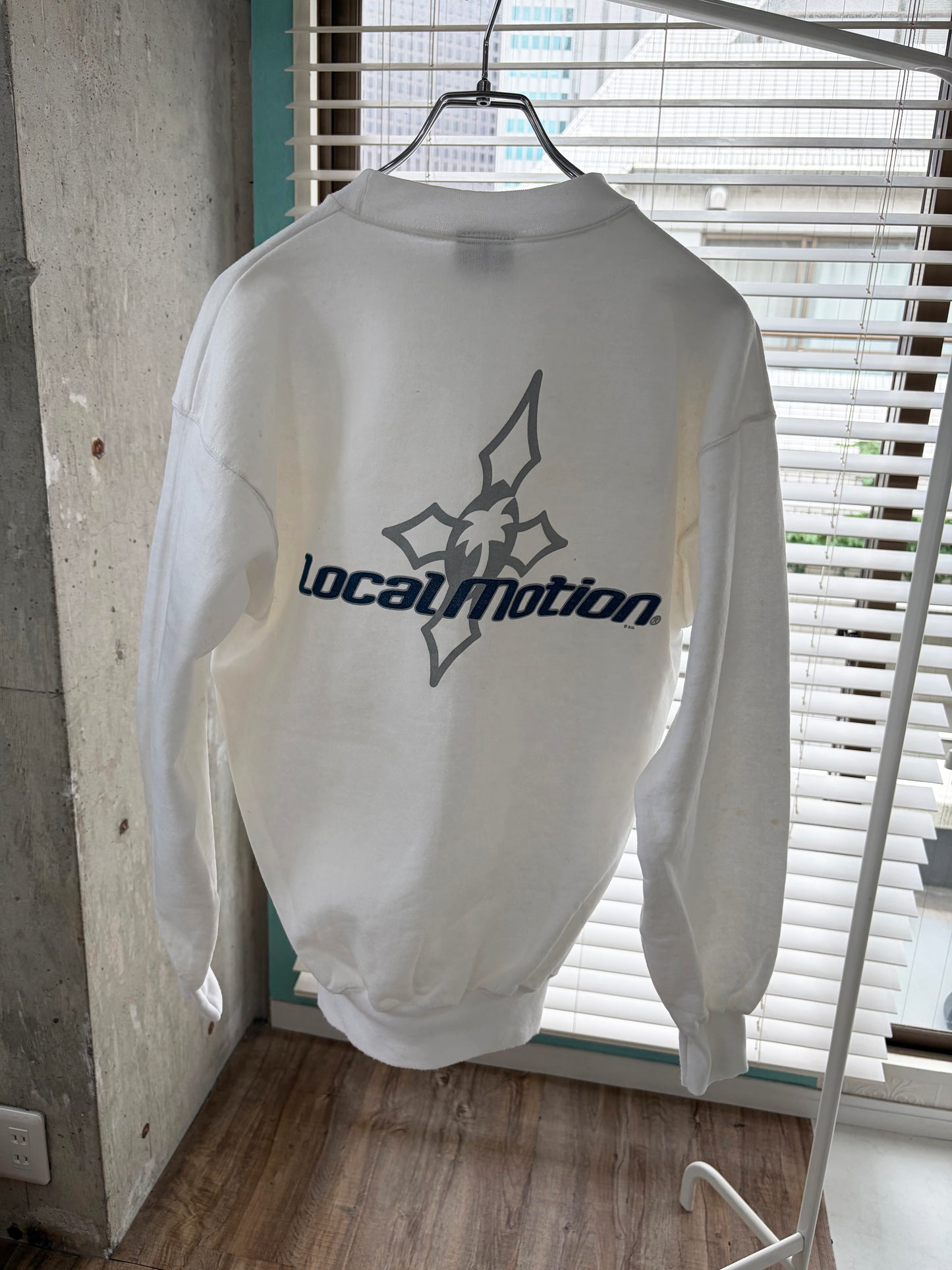【Legend Surf Collection】90's Local Motion Closs Logo Sweat Shirts size M ※ダメージ有
