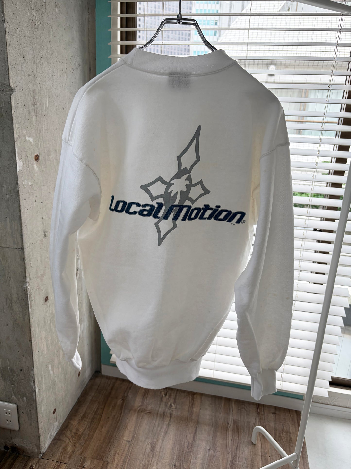 【Legend Surf Collection】90's Local Motion Closs Logo Sweat Shirts size M ※ダメージ有