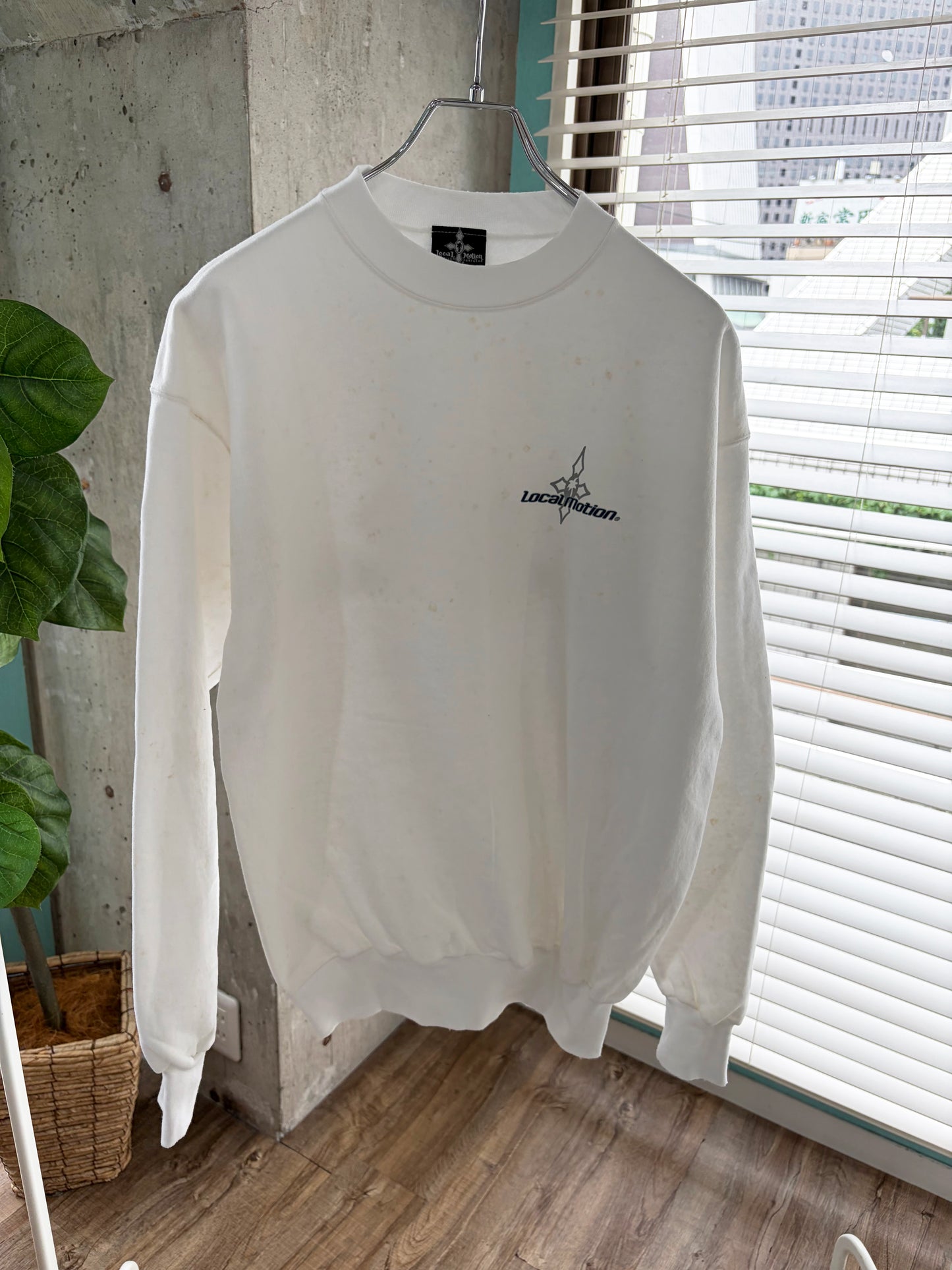 【Legend Surf Collection】90's Local Motion Closs Logo Sweat Shirts size M ※ダメージ有