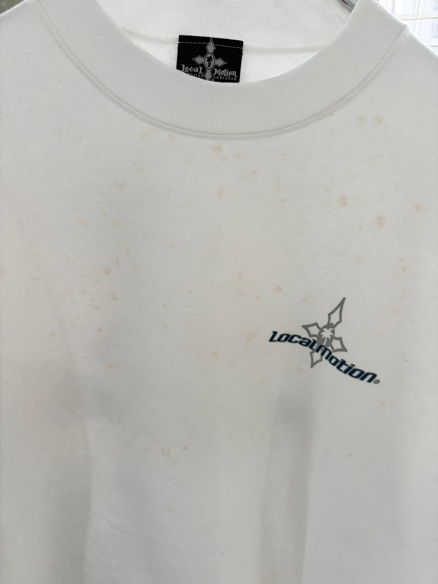 【Legend Surf Collection】90's Local Motion Closs Logo Sweat Shirts size M ※ダメージ有