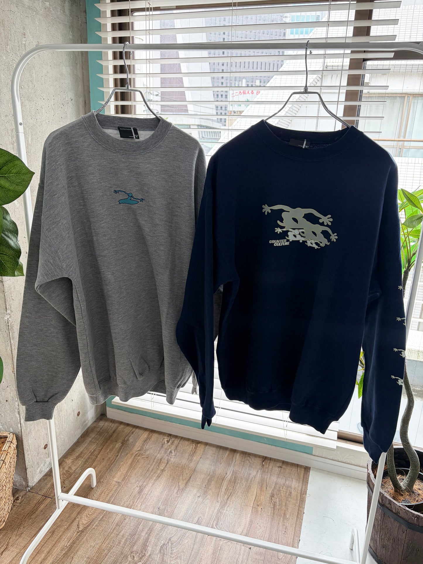 【Legend surf collection】Dead stock onewash 90's counter culture sweat shirt gray size L